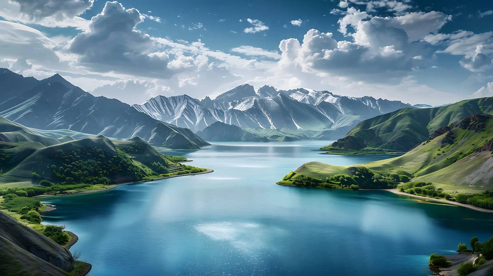 Tranquil Taimei Salim Lake Scenery — free download from Dotvec