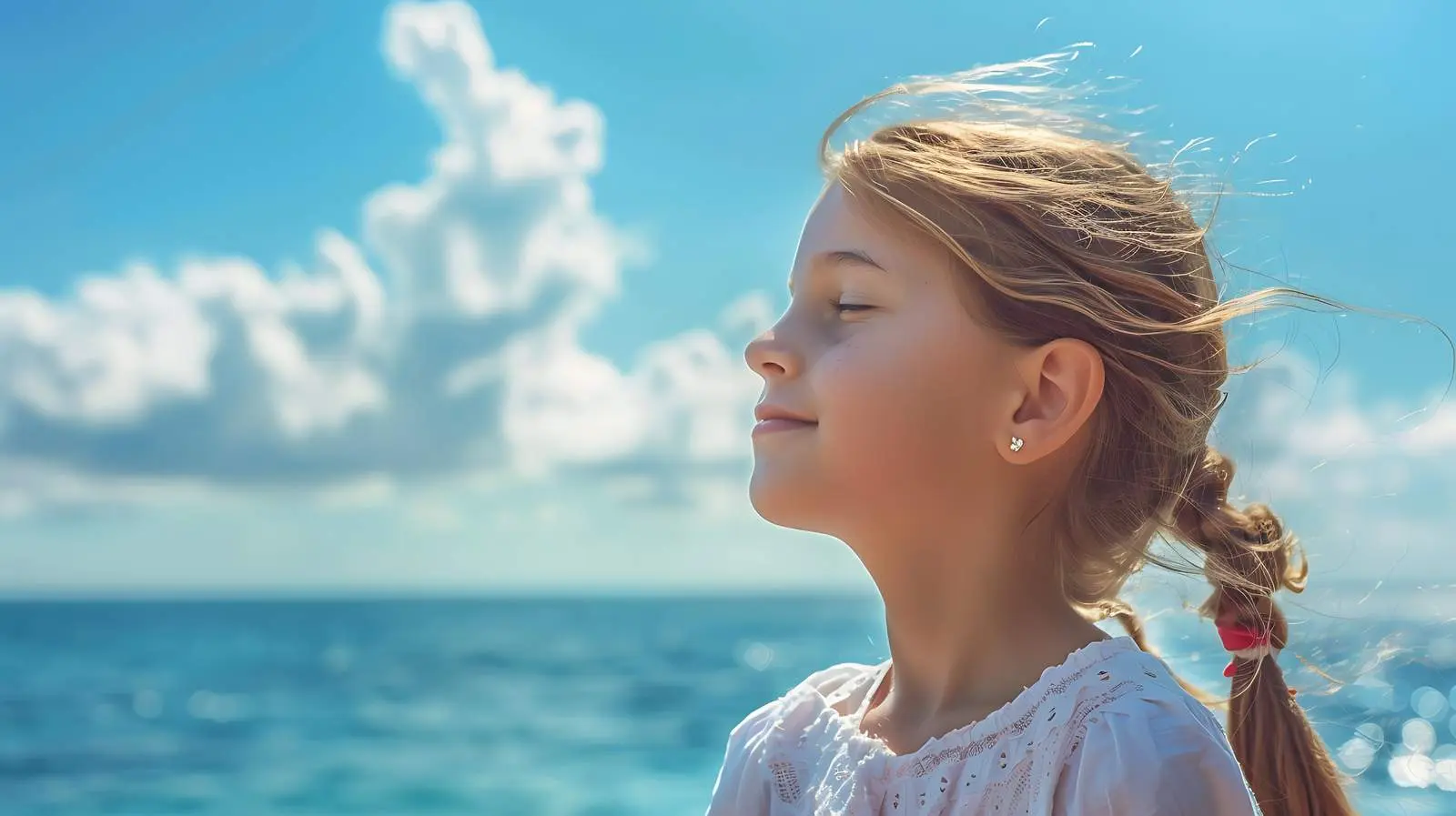 Young Girl Enjoying Scenic Sea View – free viewpoint image from Dotvec
