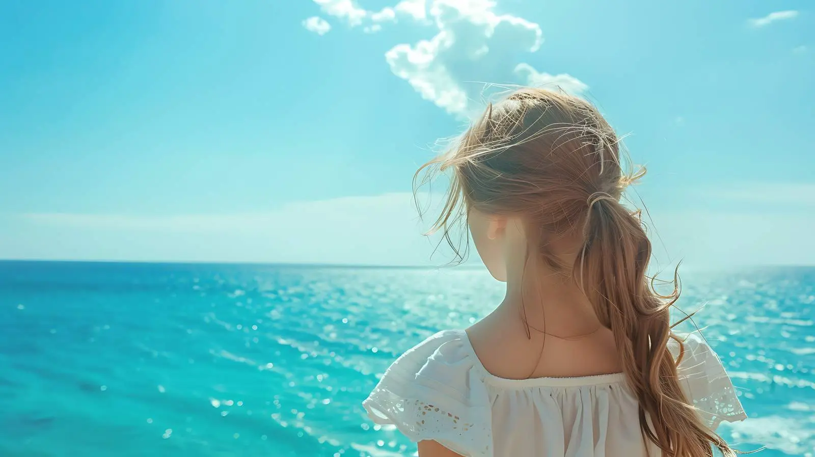 Young Girl Enjoying Scenic Sea View – free young image from Dotvec