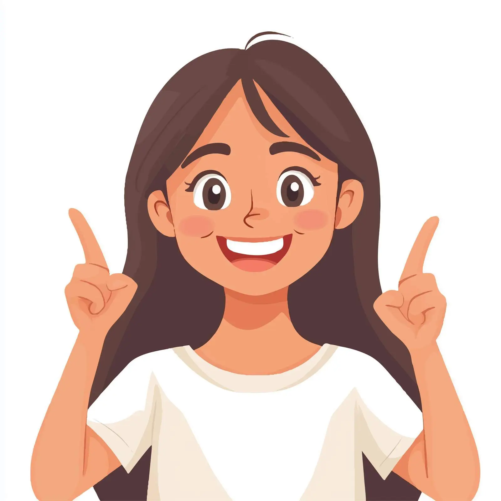 Happy Young Girl Smiling Vector — free download from Dotvec