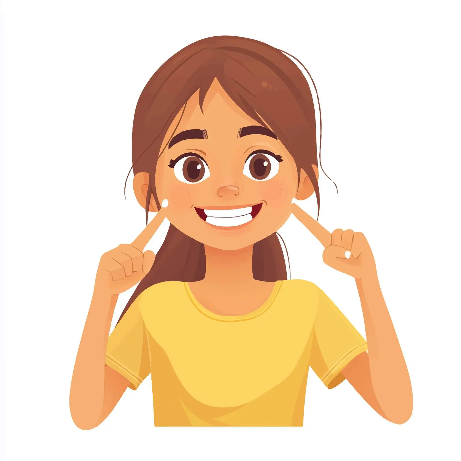 Happy Teen Girl Smiling Vector — free download from Dotvec