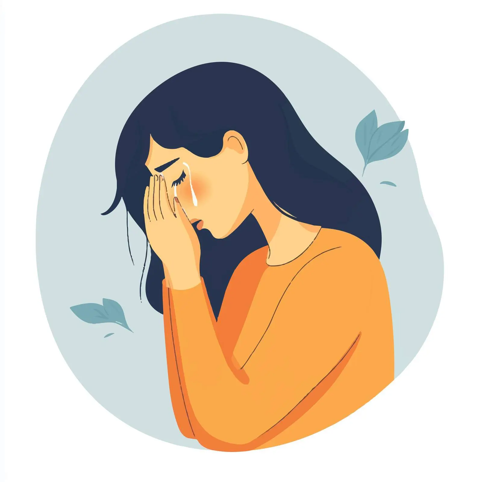 Young Woman Crying with Emotion — free download from Dotvec