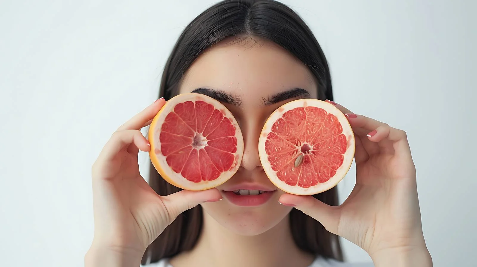 Elegant Woman Holds Fresh Grapefruit — free download from Dotvec