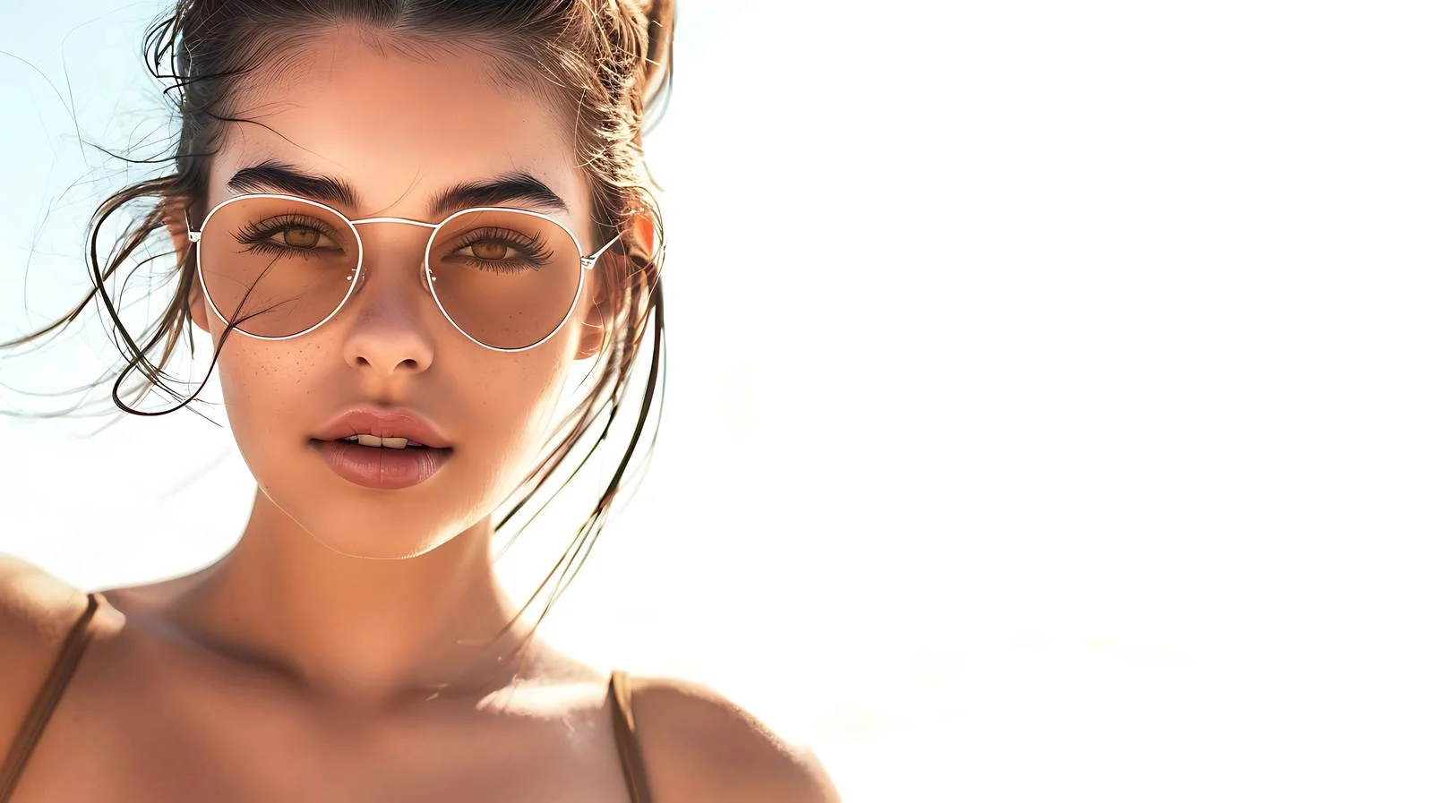 Elegant Beach Swimsuit Pose — free download from Dotvec