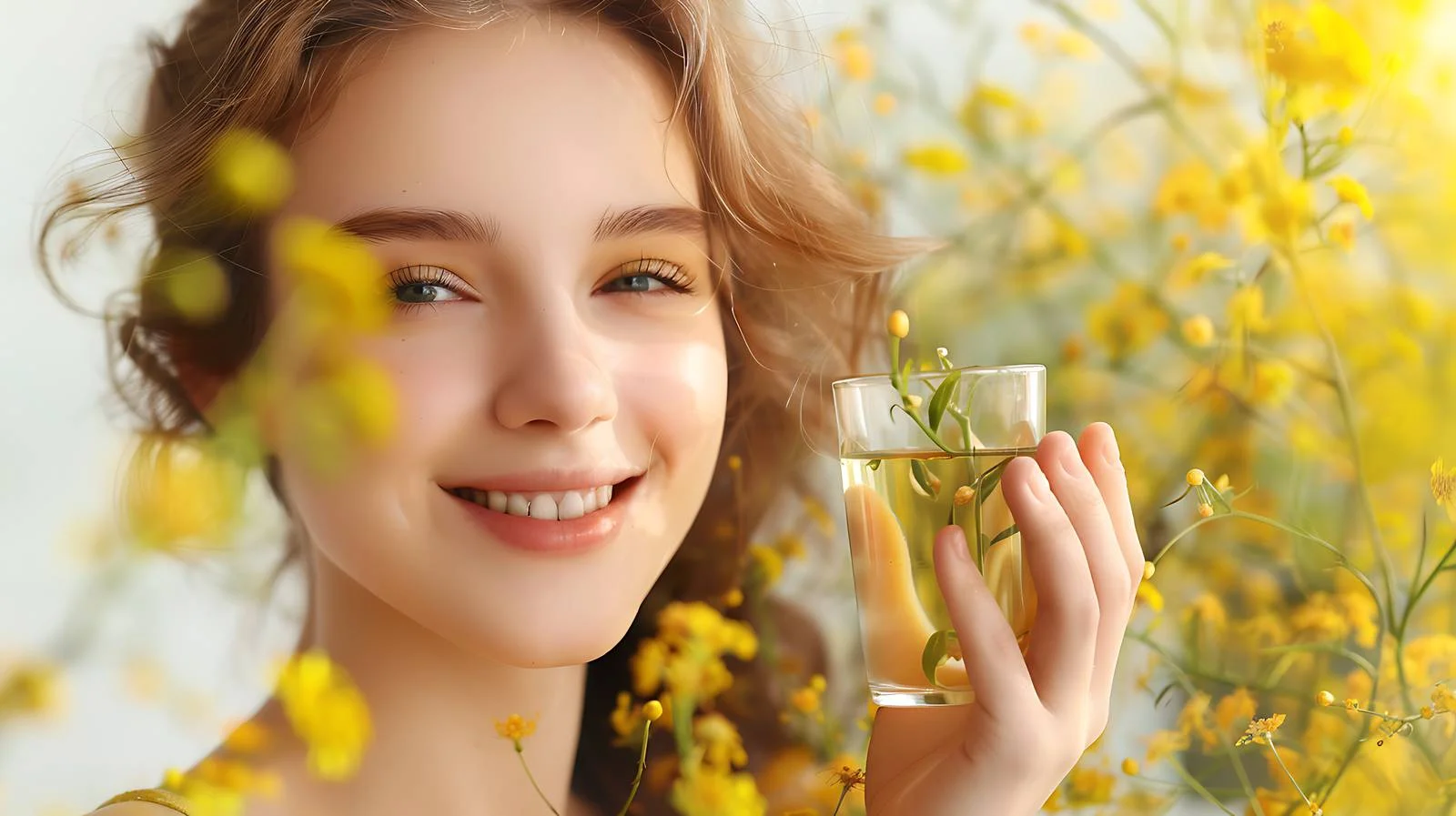 Elegant Female Surrounded by Blooming Ivy — free download from Dotvec