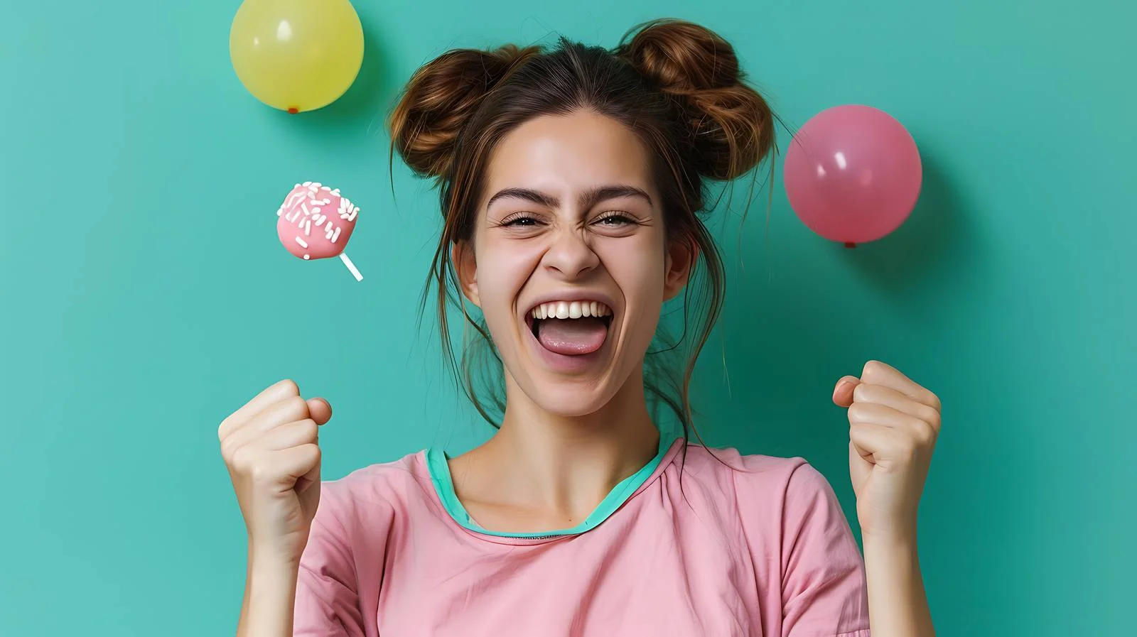 Confident Woman with Chewing Gum — free download from Dotvec