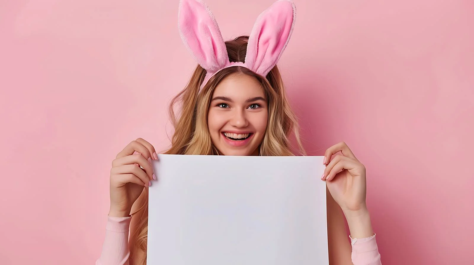 Elegant Easter Woman with Blank — free download from Dotvec