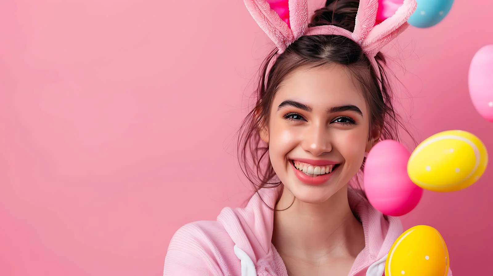 Easter Bunny Ears Girl Portrait — free download from Dotvec
