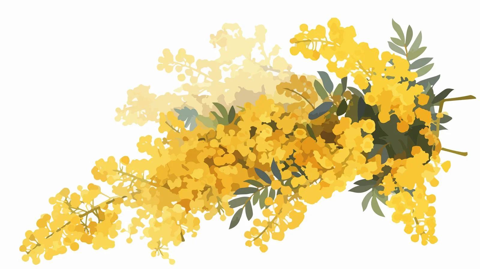 Vibrant Yellow Mimosa Blooms – free inflorescences image from Dotvec