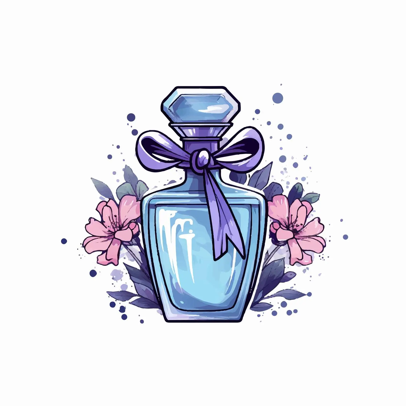 Hand-Drawn Perfume Bottle Decoration Vector — free download from Dotvec