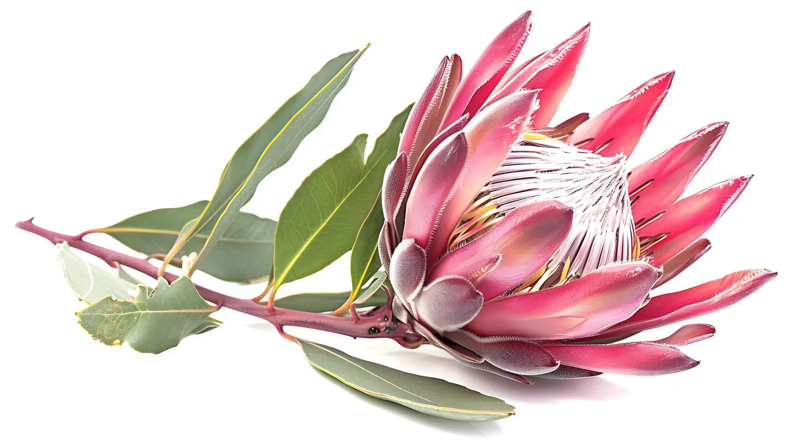 Isolated Protea Flower on White Background — free download from Dotvec