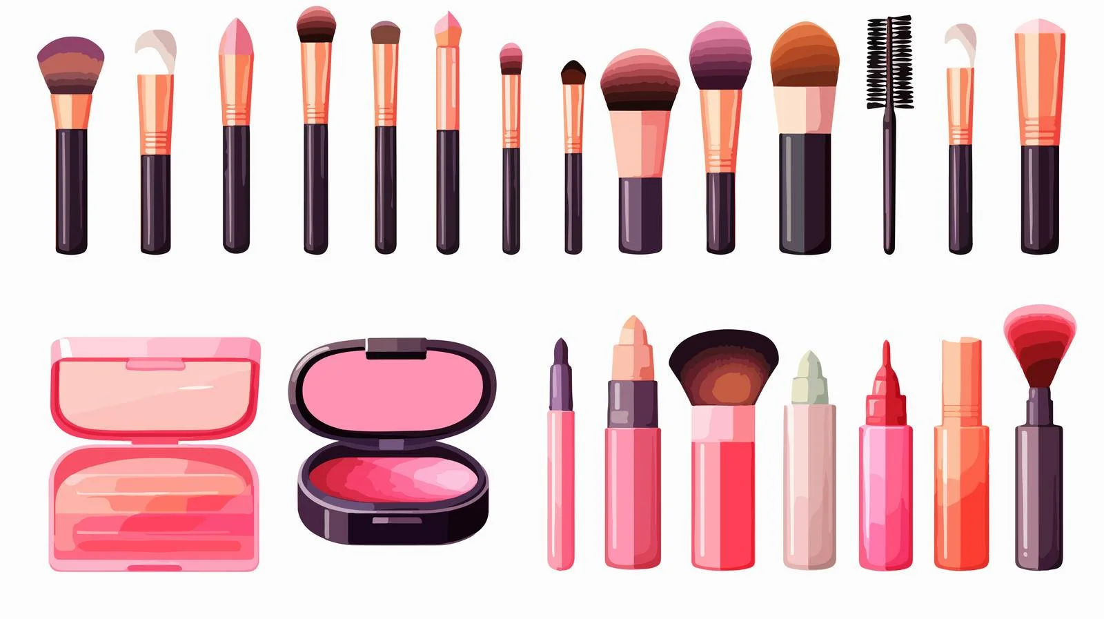 Beauty Tools and Cosmetics Set — free download from Dotvec