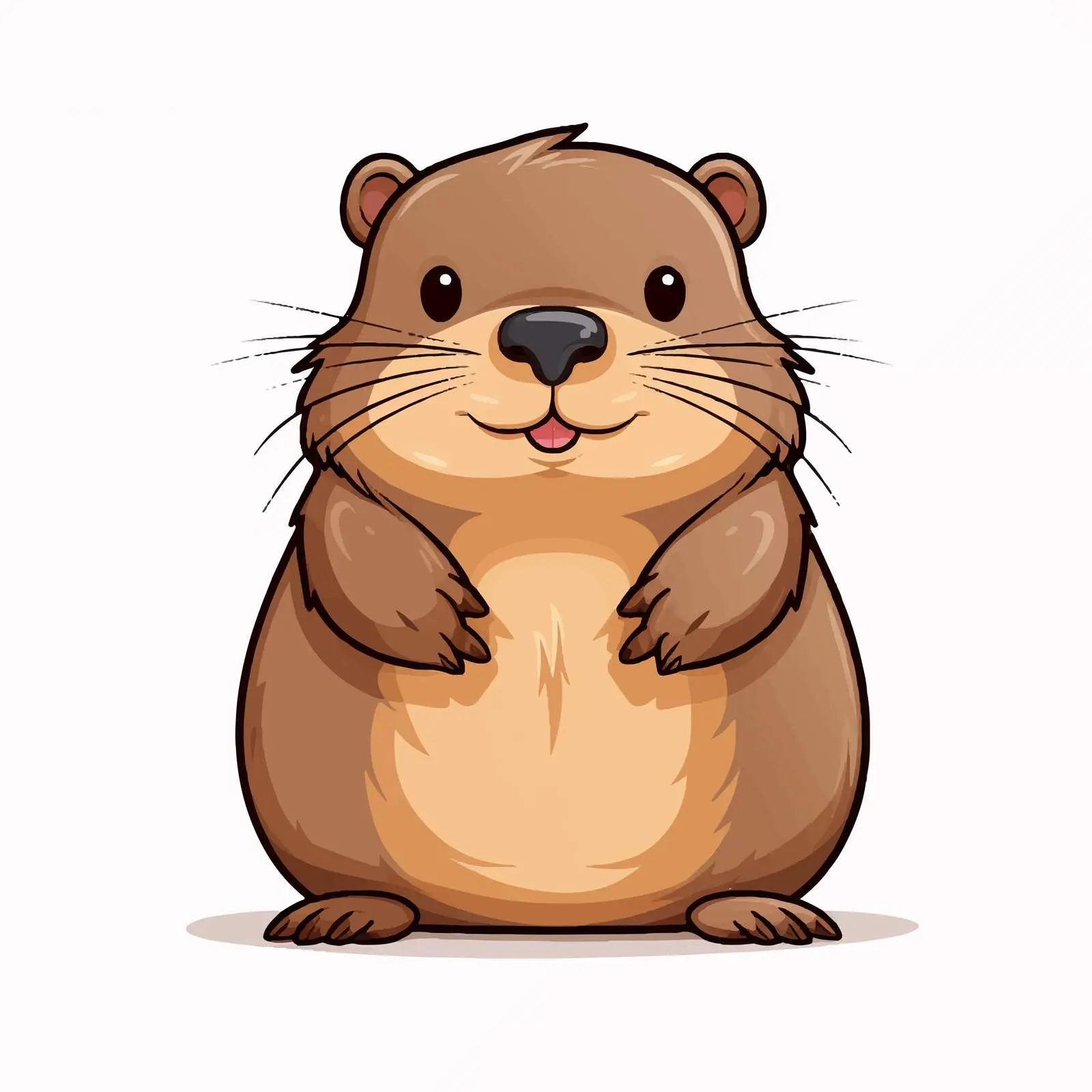 Beaver Line Vector Illustration on White Background — free download from Dotvec
