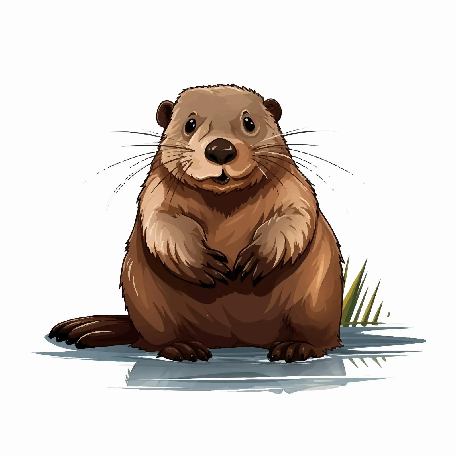 Beaver Vector Illustration on White Background — free download from Dotvec