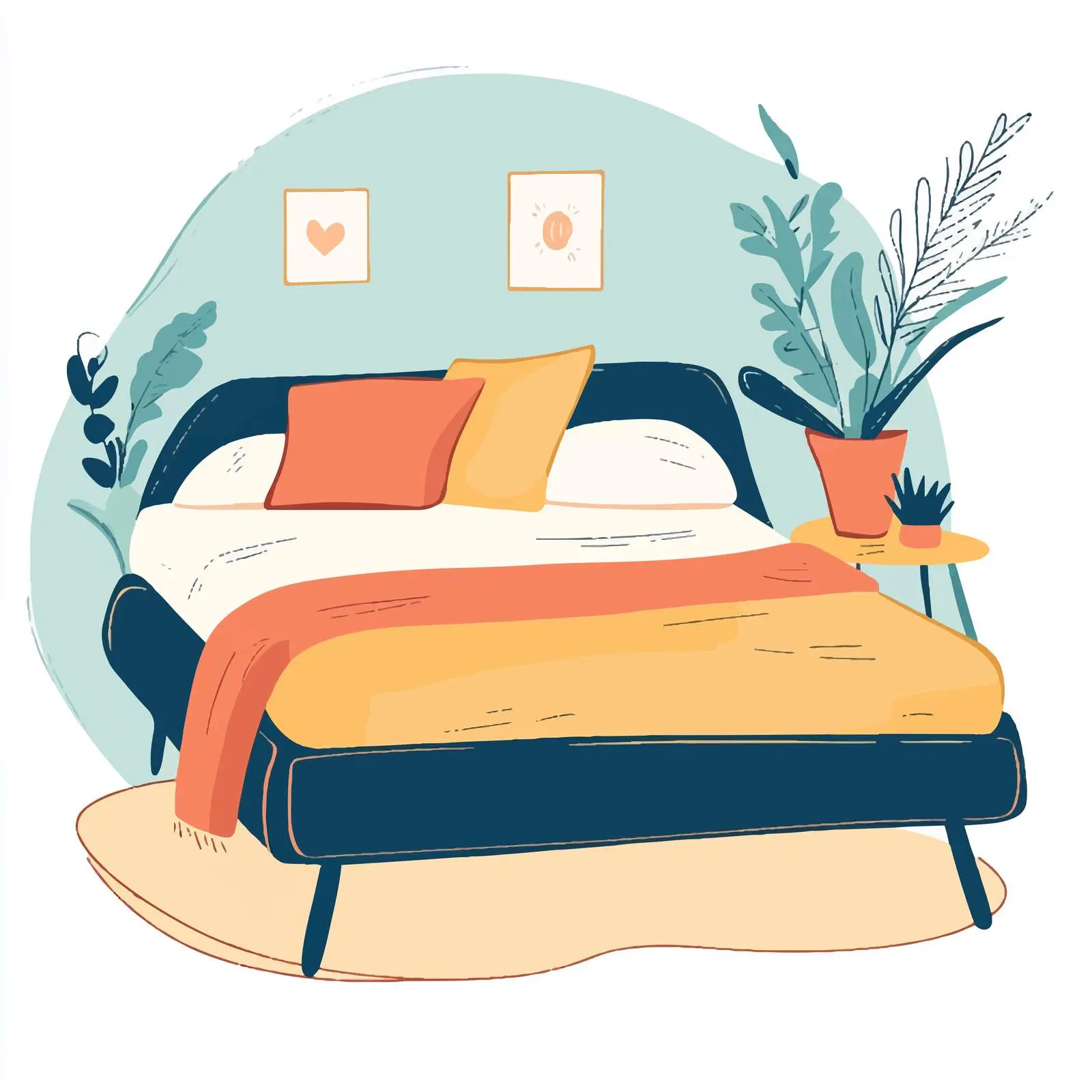 Hand Drawn Cartoon Bed Vector Design — free download from Dotvec