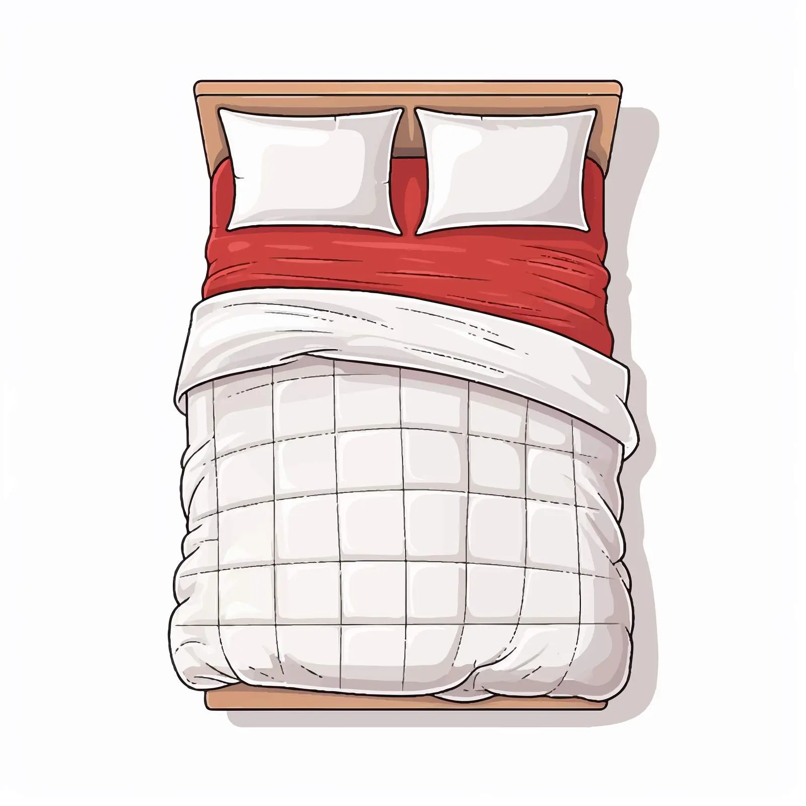 Isolated Bed Line Vector Illustration on White Background — free download from Dotvec