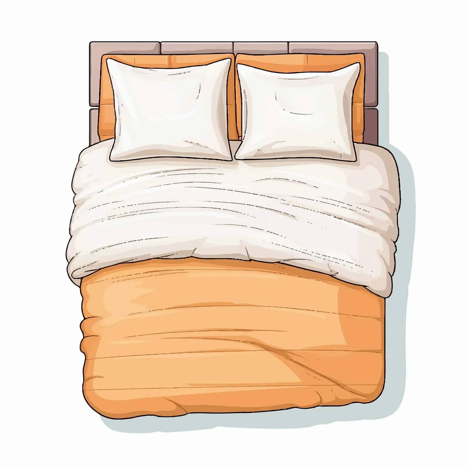 Bed Line Vector Illustration on White Background — free download from Dotvec
