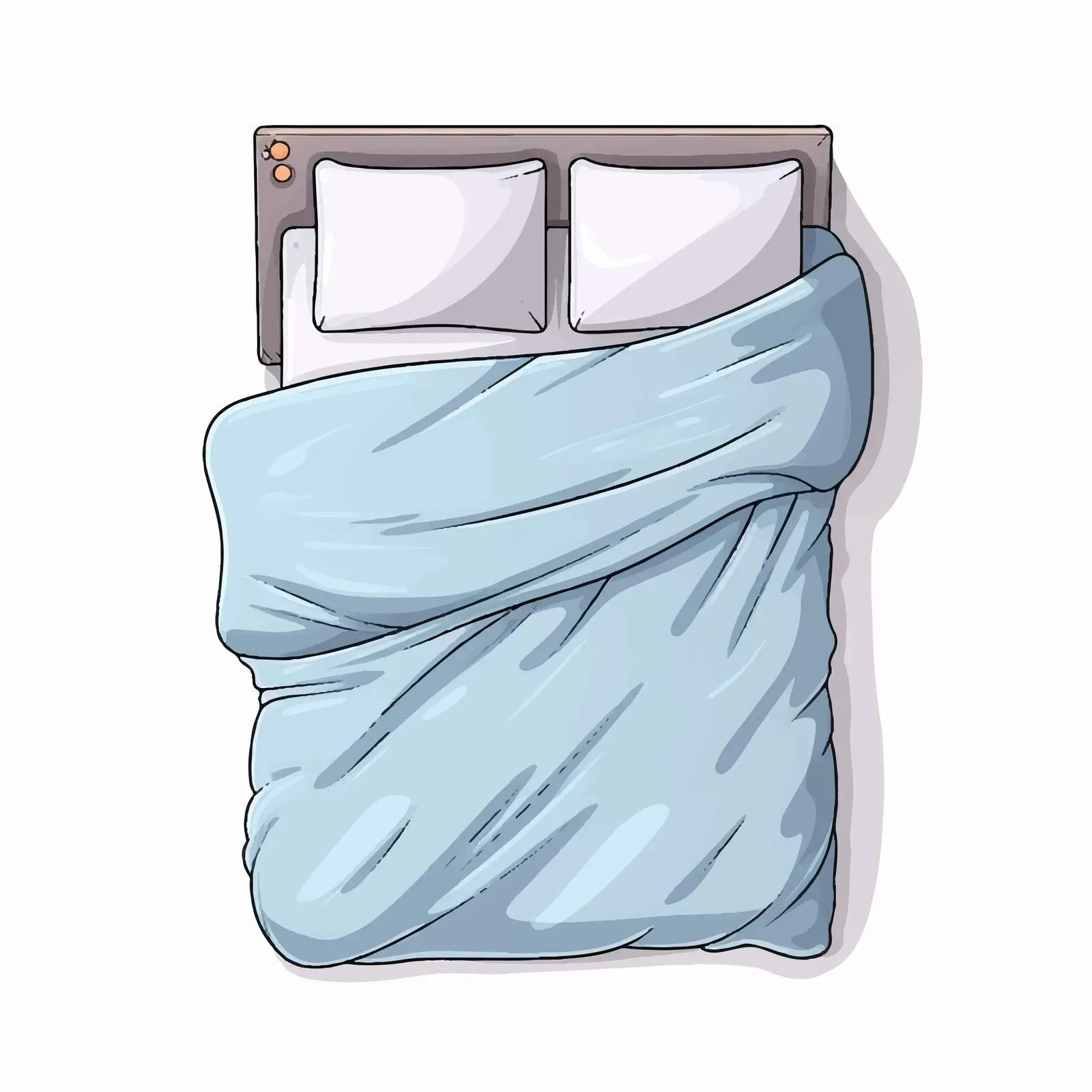 Bed Line Vector Illustration on White Background — free download from Dotvec