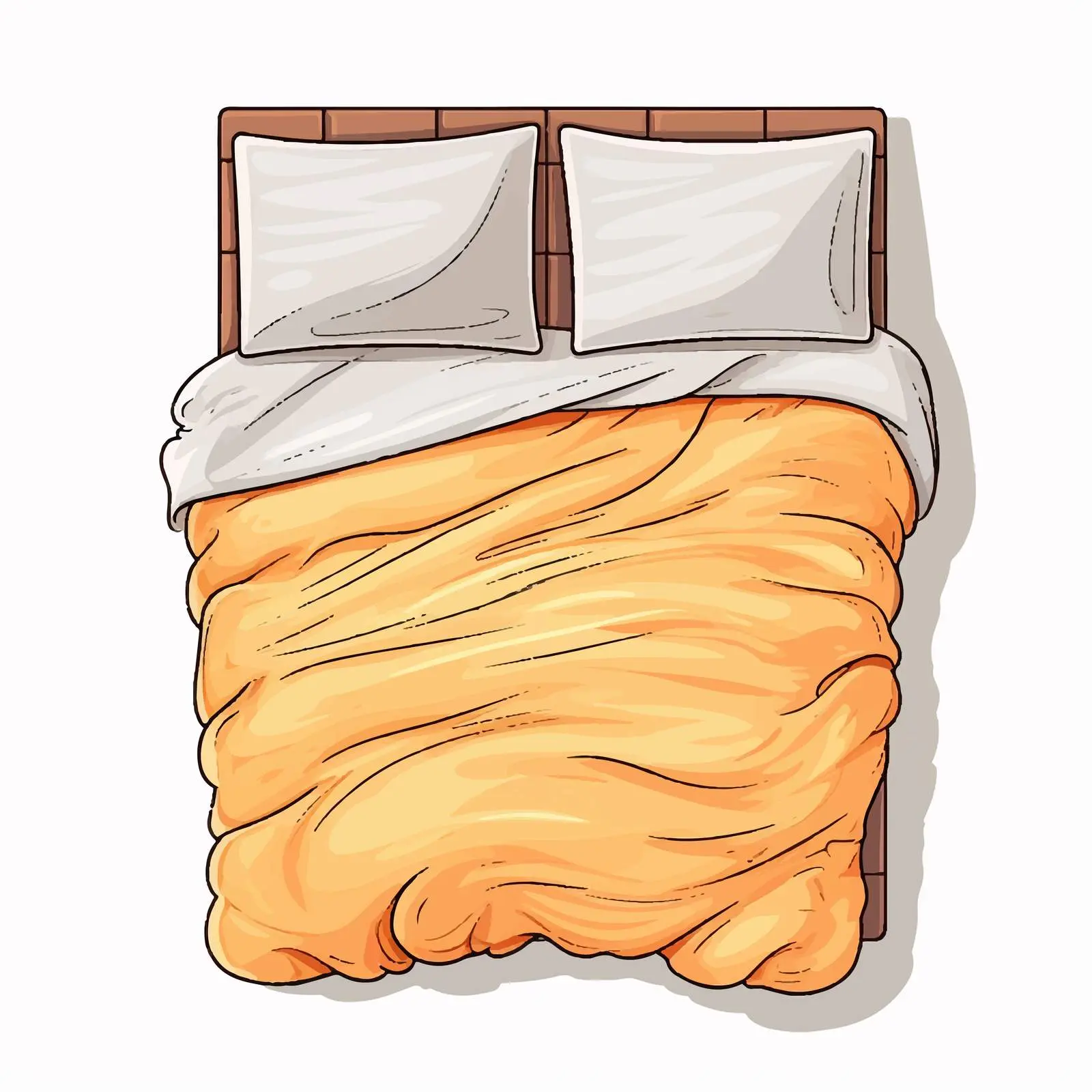 Bed Line Vector Illustration on White Background — free download from Dotvec
