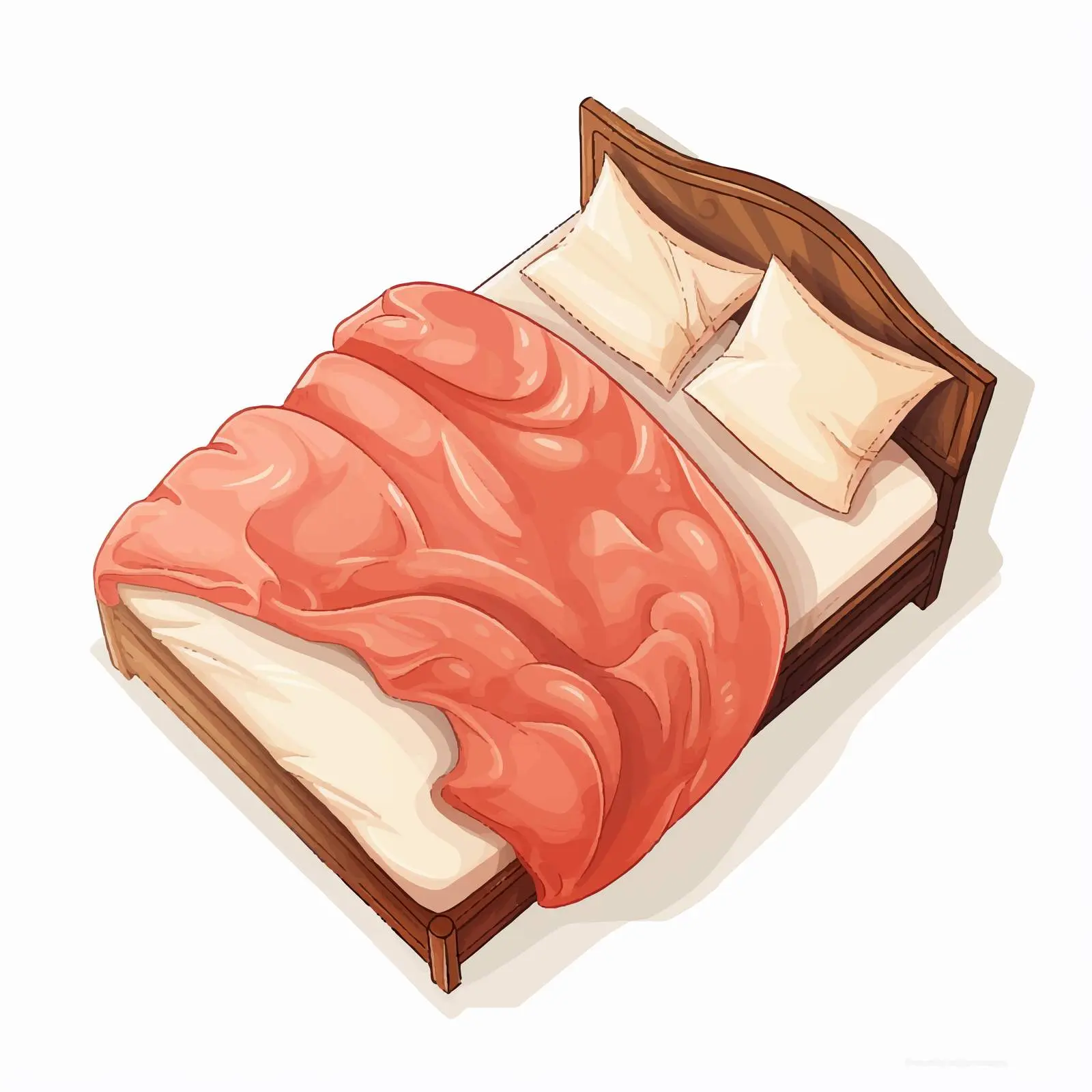 Top View Bed Vector Illustration on White Background — free download from Dotvec