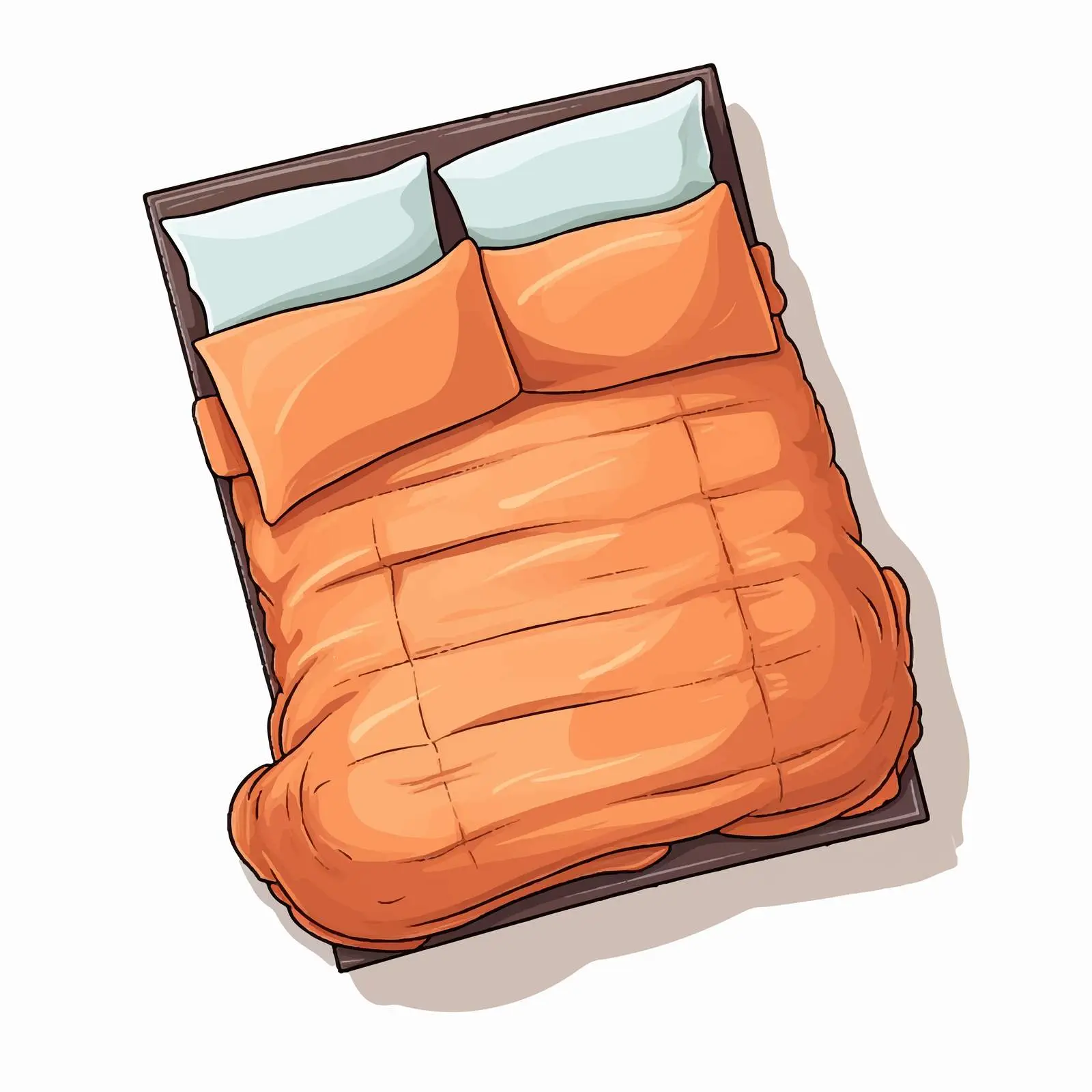 Top View Bed Vector Illustration on White Background — free download from Dotvec