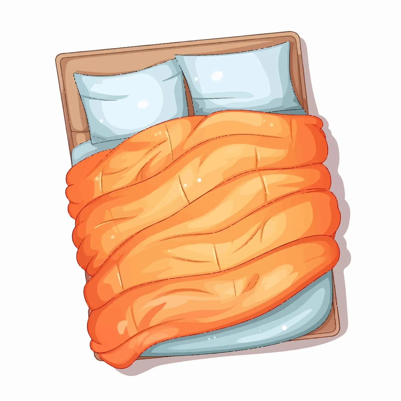 Top View Bed Vector Illustration on White Background — free download from Dotvec