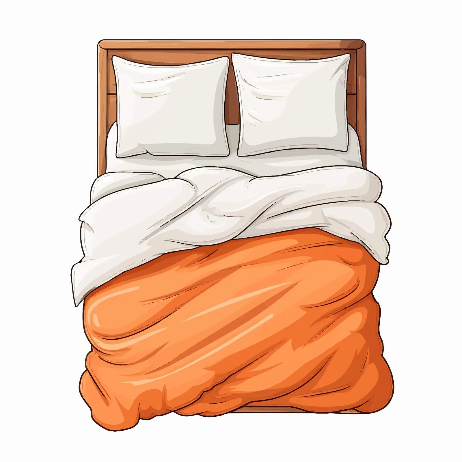 Top View Bed Vector Illustration on White Background – free mattress image from Dotvec