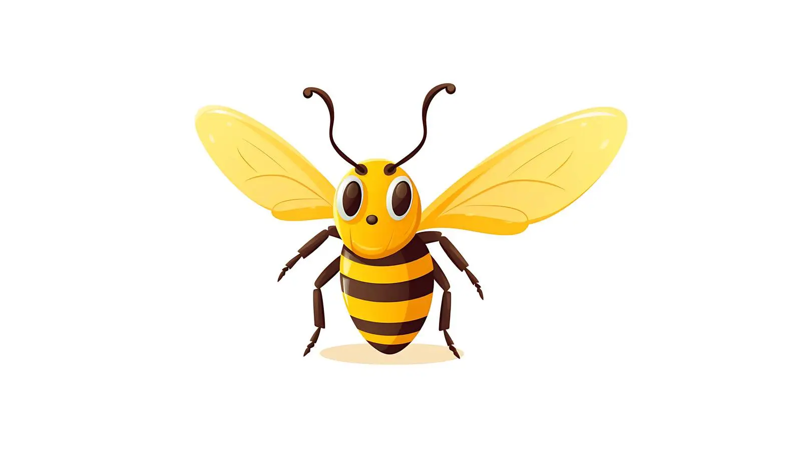 Playful Bee Cartoon Illustration — free download from Dotvec