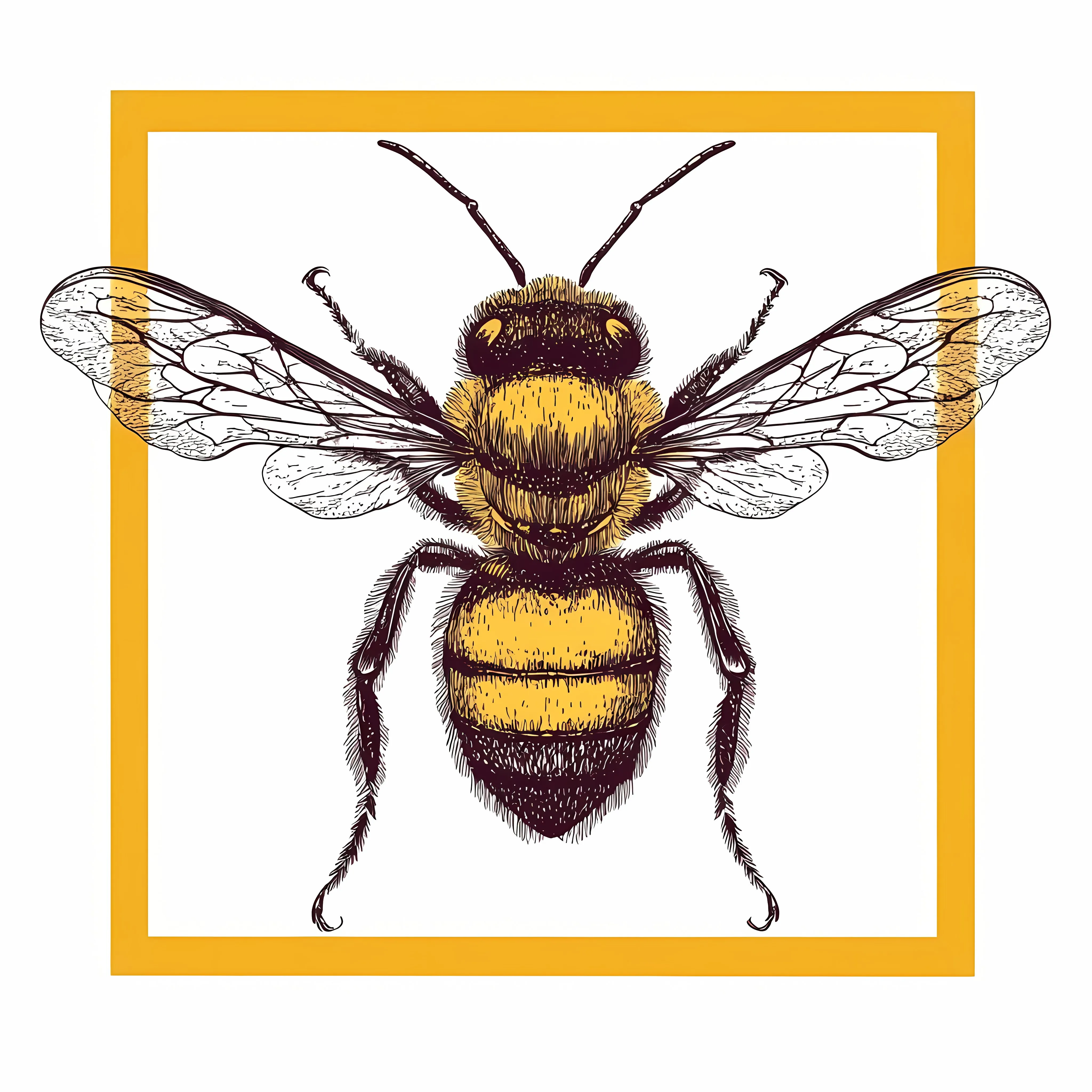 Colorful Hand-Drawn Bee Illustration — free download from Dotvec