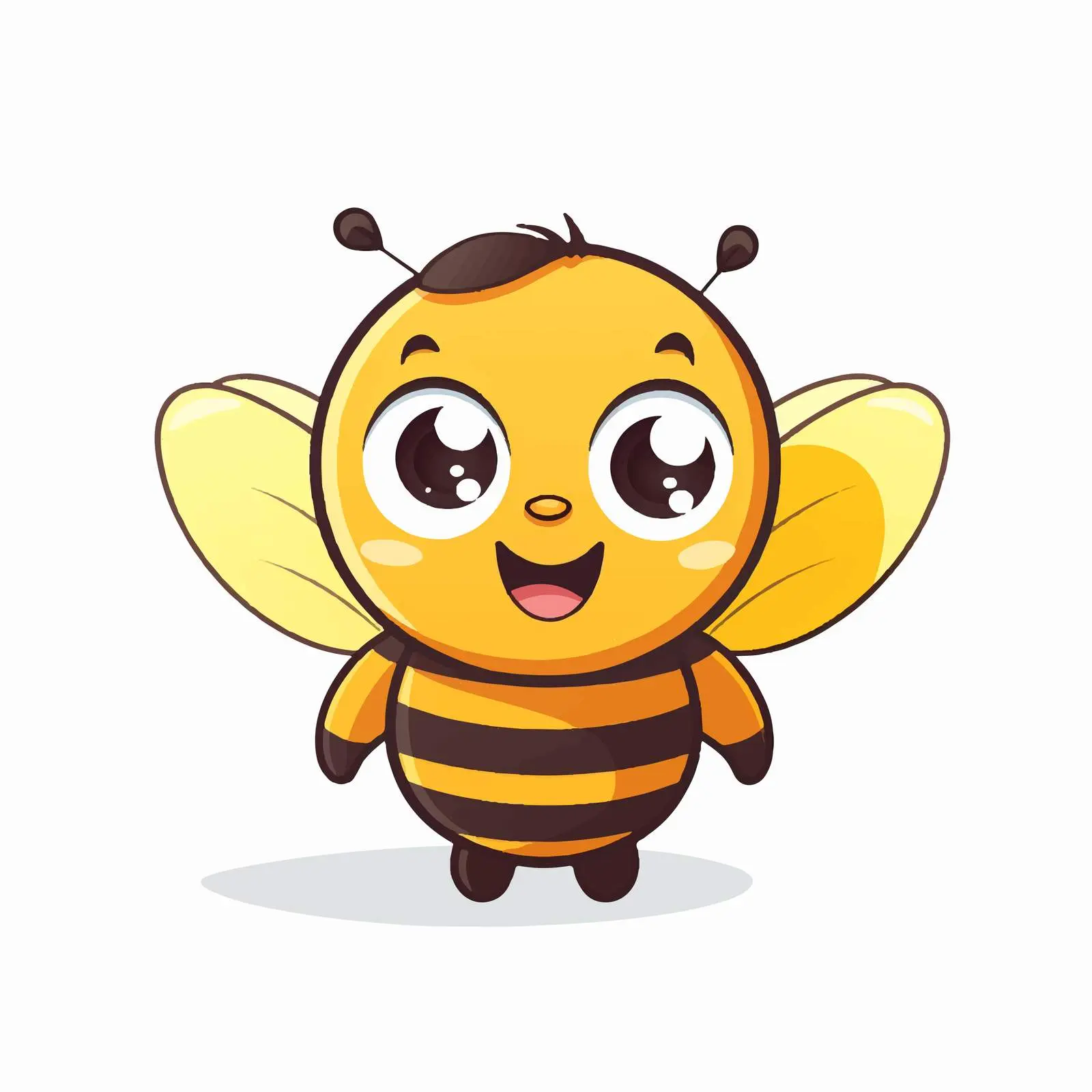 Bee Line Cartoon Vector Illustration — free download from Dotvec