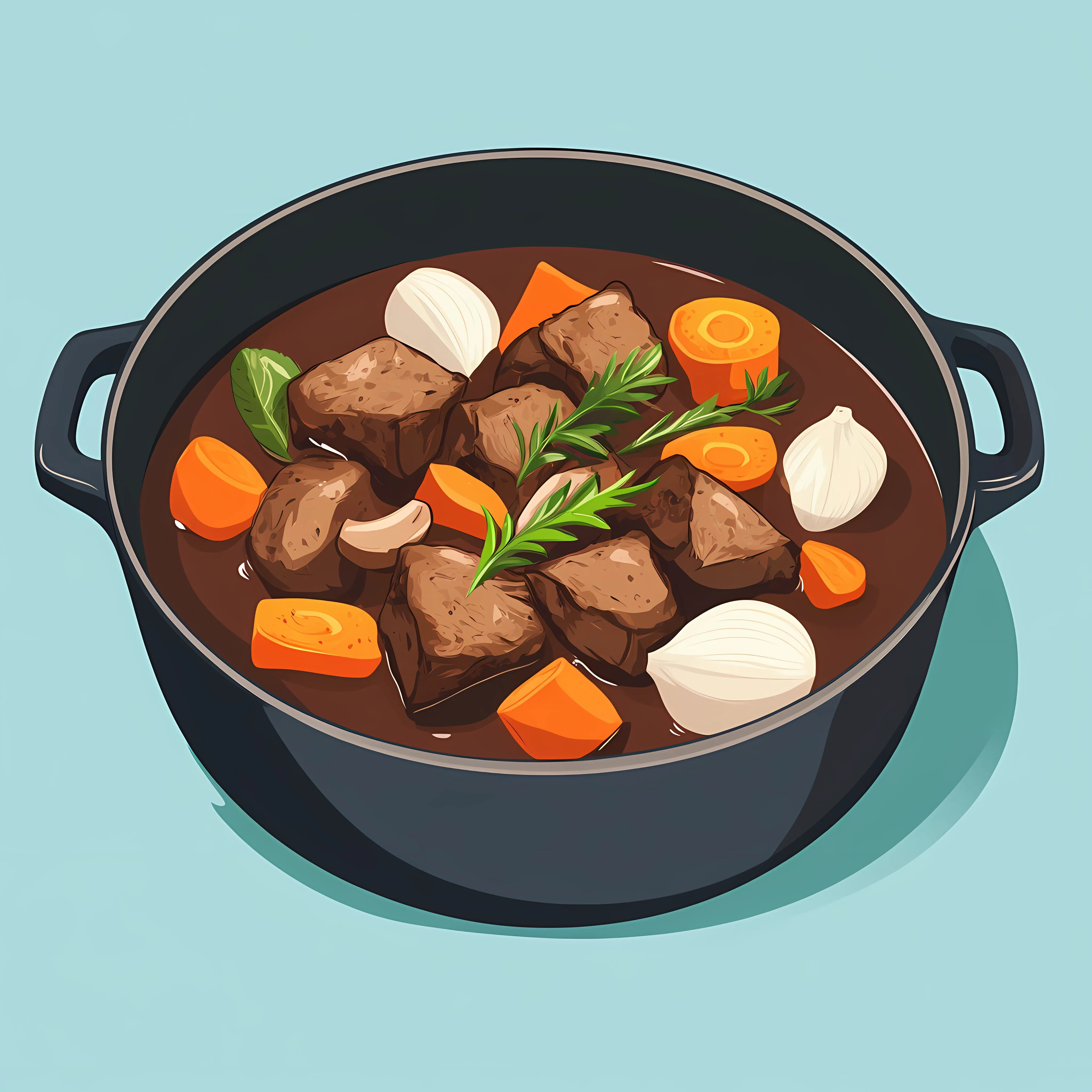 Gourmet Beef Stew with Carrots and Mushrooms – free onions image from Dotvec