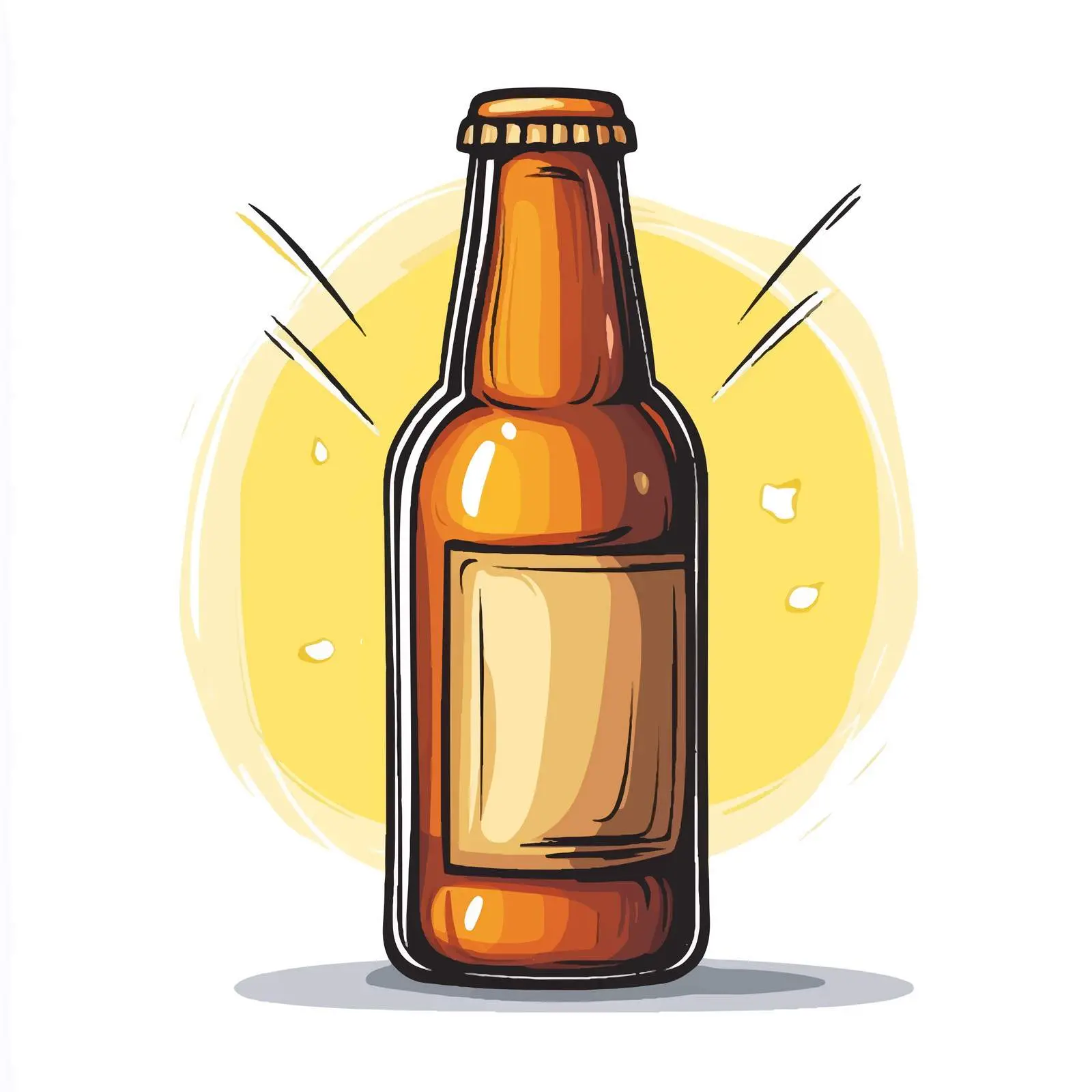 Hand Drawn Beer Bottle Vector Illustration — free download from Dotvec