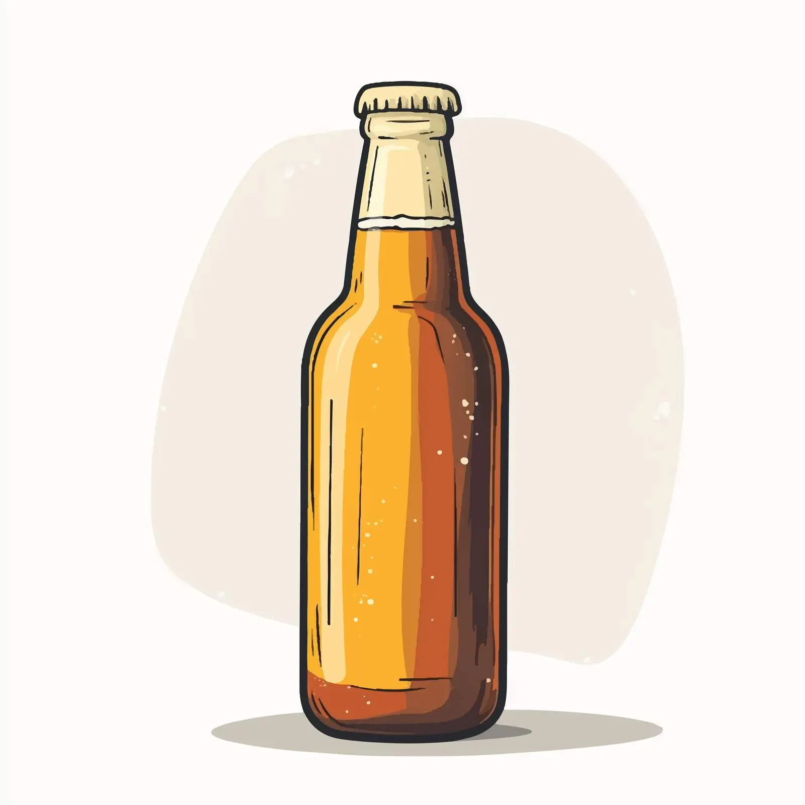 Hand Drawn Cartoon Beer Bottle Vector — free download from Dotvec