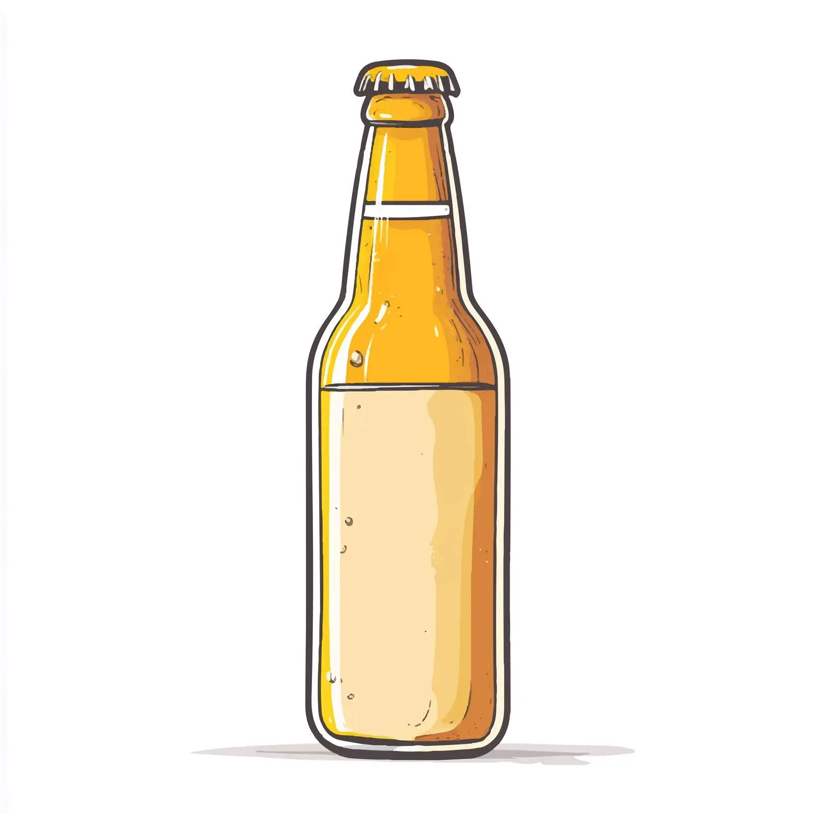 Hand-Drawn Beer Bottle Illustration — free download from Dotvec
