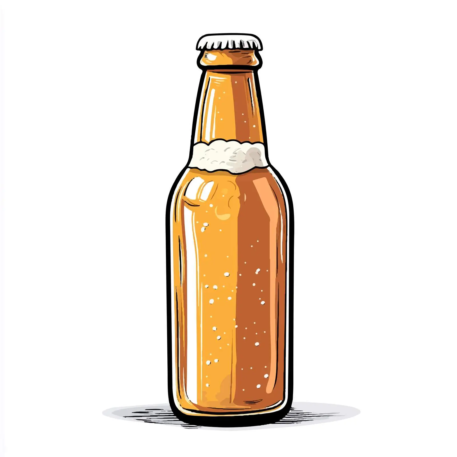 Hand Drawn Beer Bottle Vector — free download from Dotvec