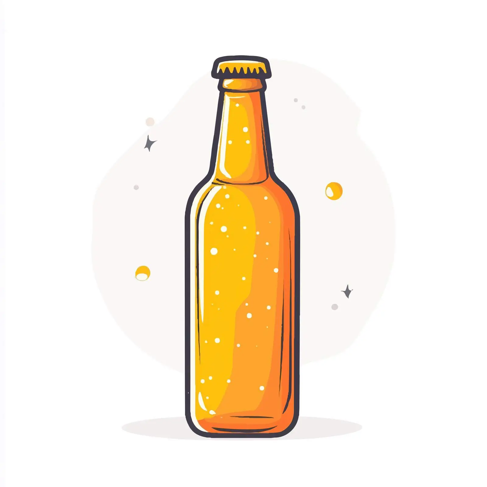 Hand-Drawn Beer Bottle Illustration — free download from Dotvec