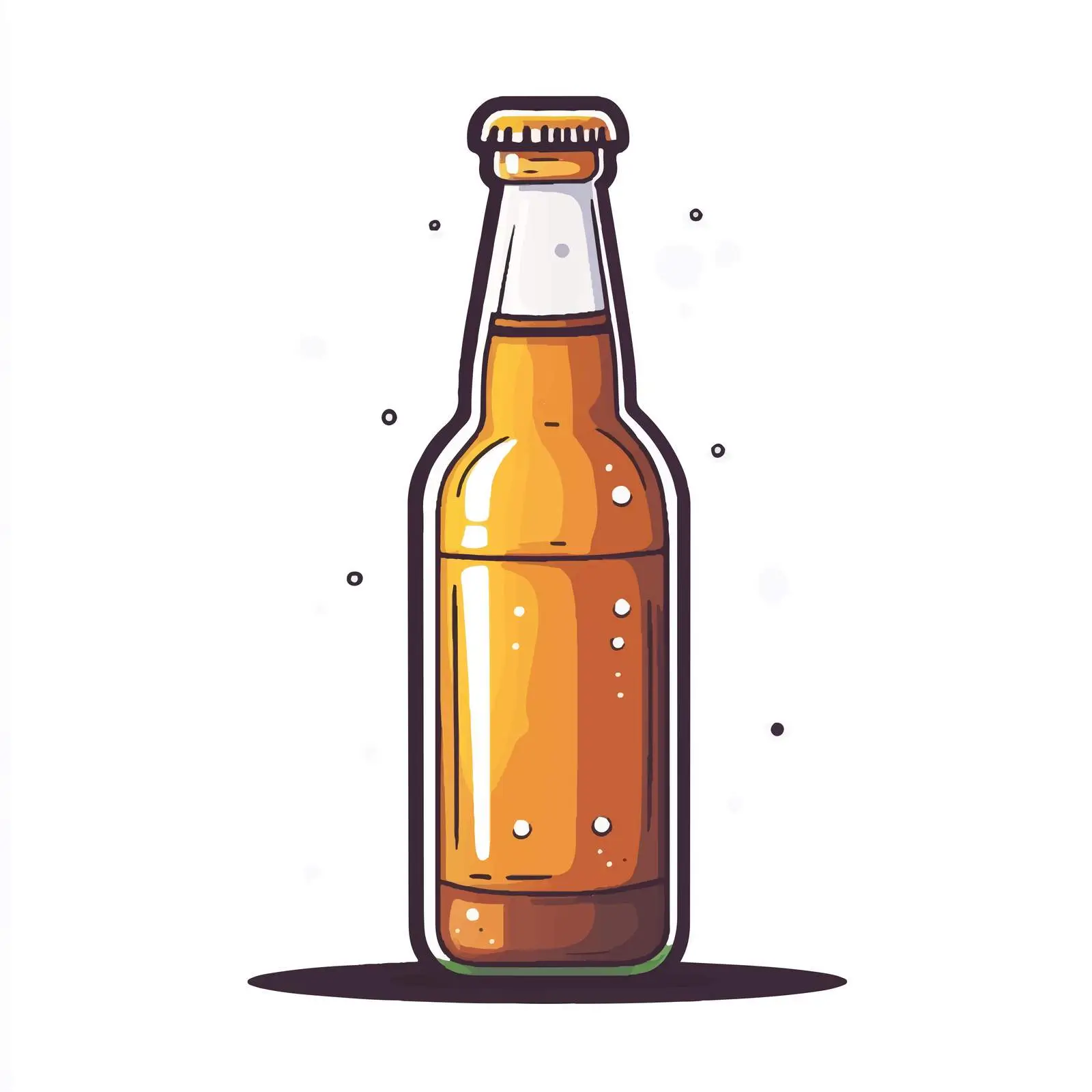 Hand-Drawn Cartoon Beer Bottle Vector — free download from Dotvec