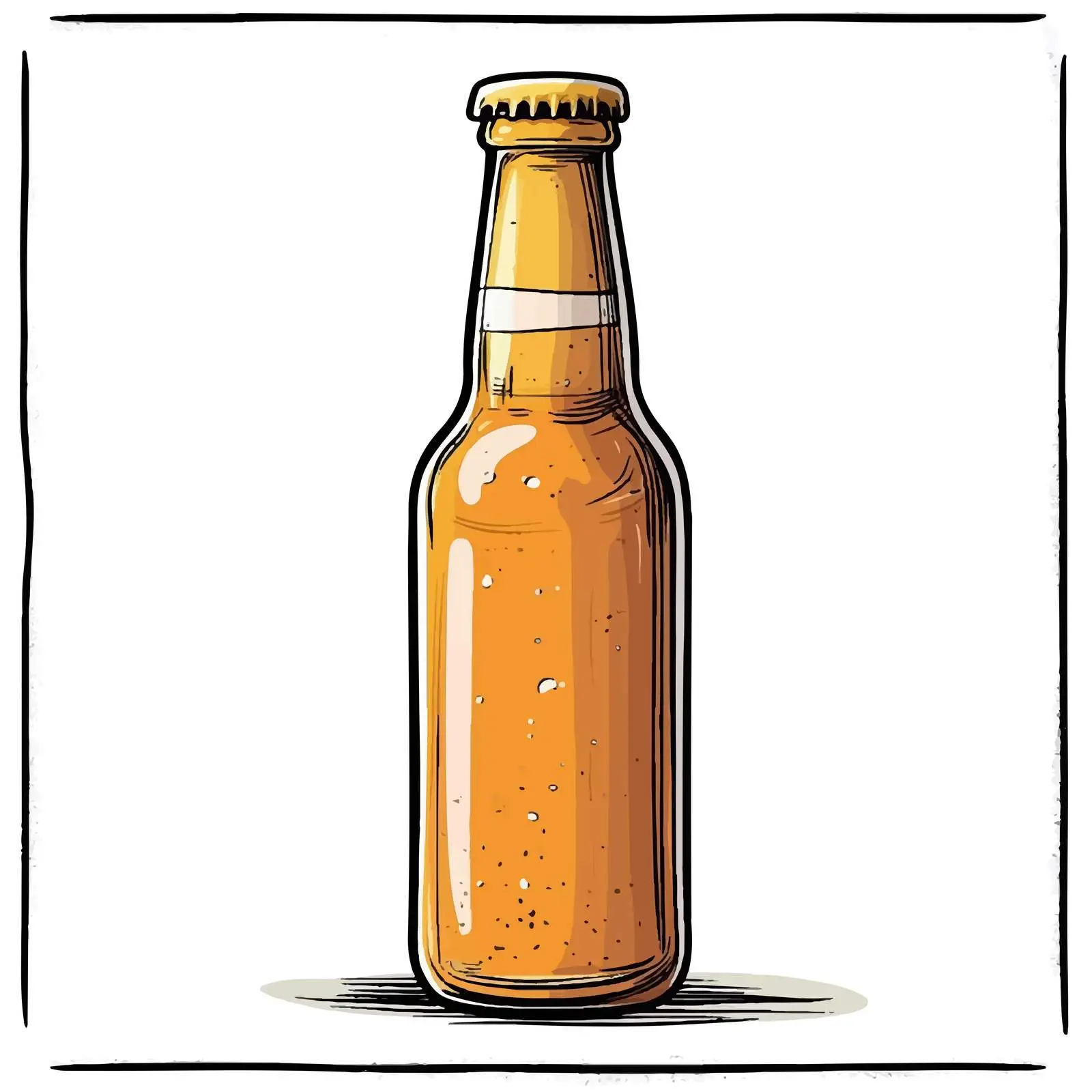 Hand Drawn Beer Bottle Vector Illustration — free download from Dotvec
