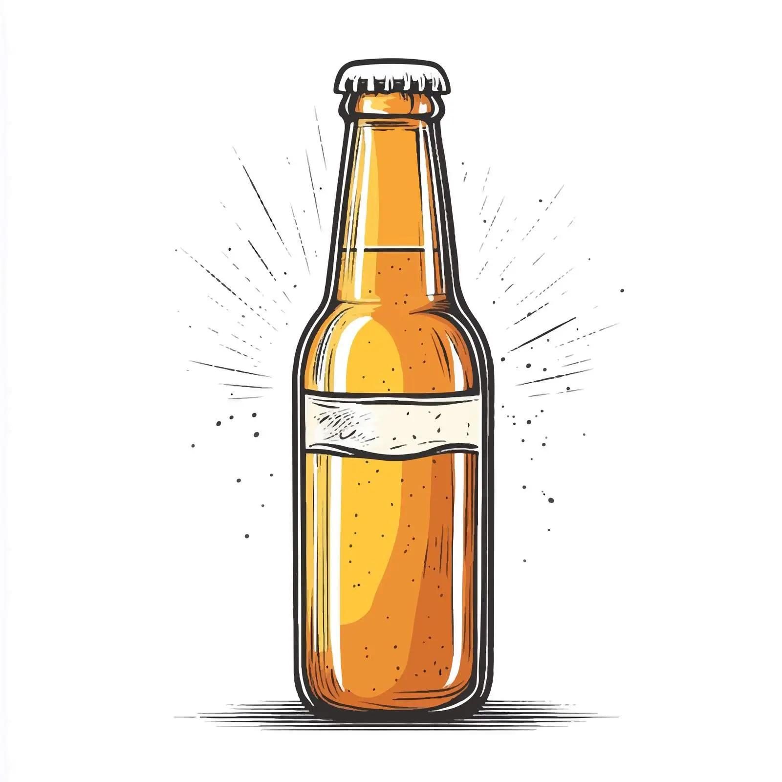 Hand Drawn Beer Bottle Vector Illustration — free download from Dotvec
