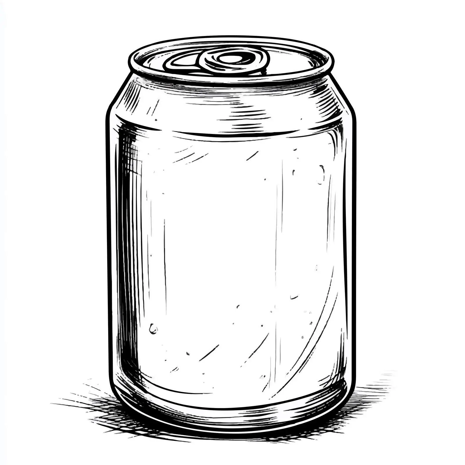 Black and White Beer Can Illustration — free download from Dotvec