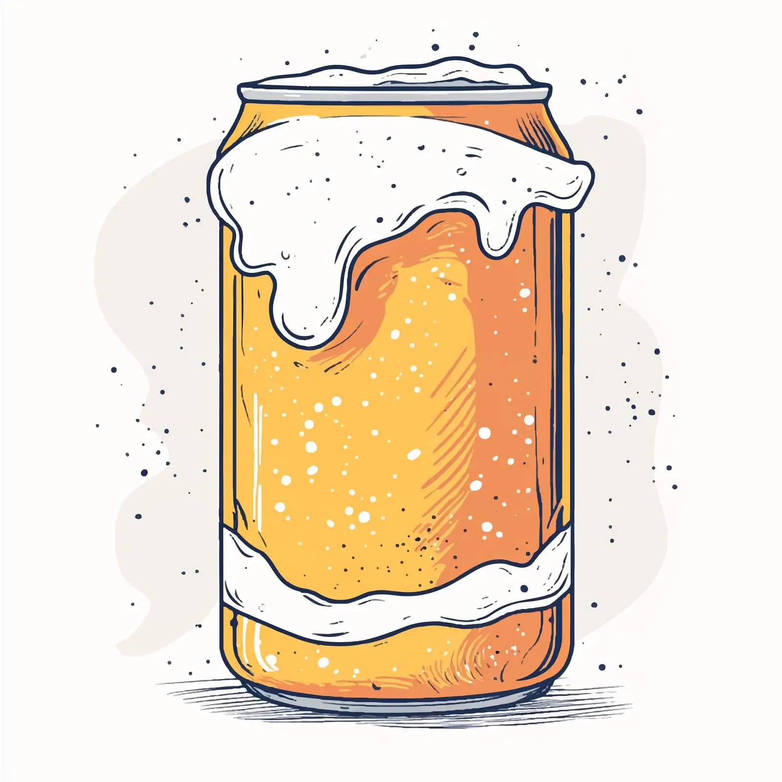 Whimsical Hand-Drawn Beer Can Vector — free download from Dotvec