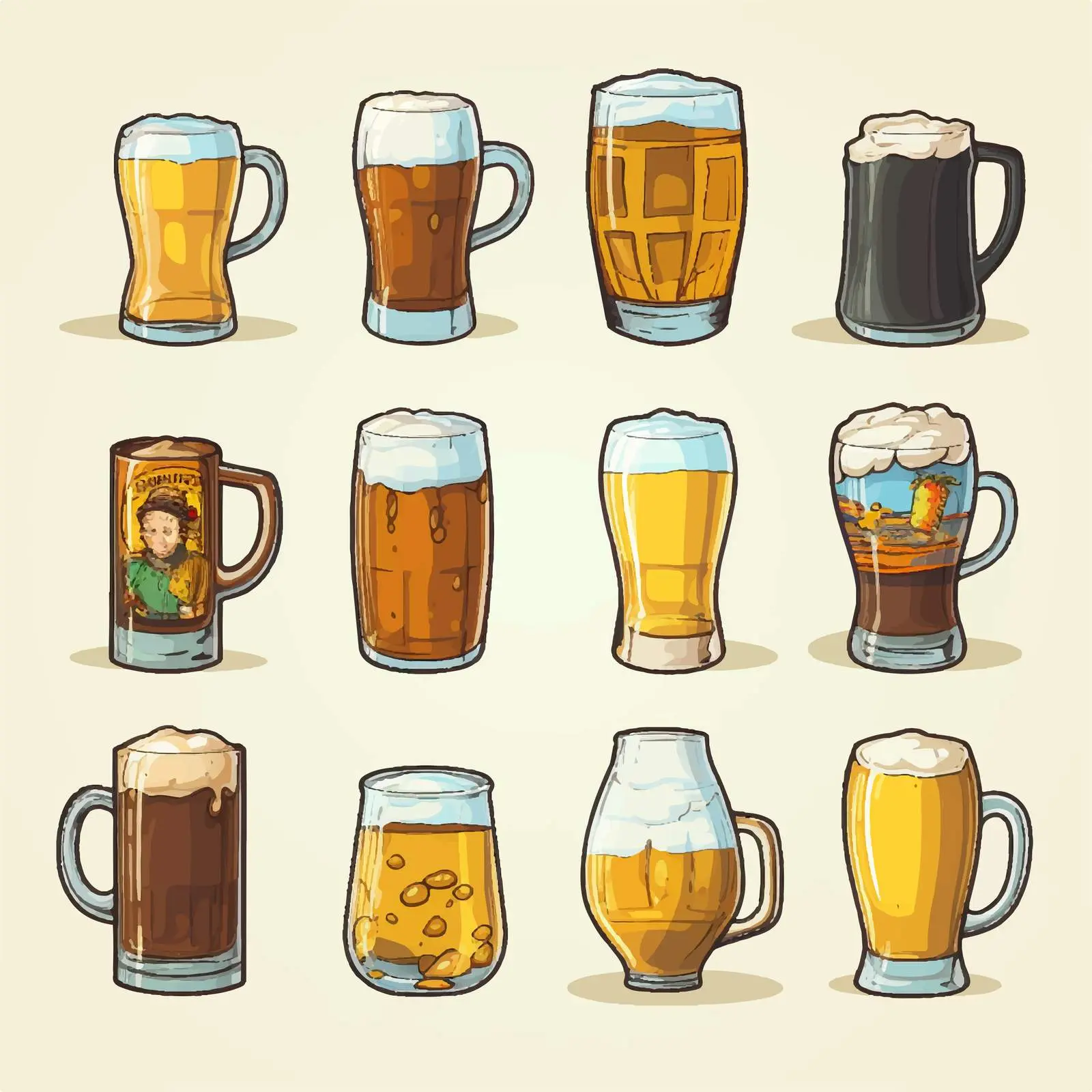 Beer Glass Logo with Shirt Designs – free craft beer image from Dotvec