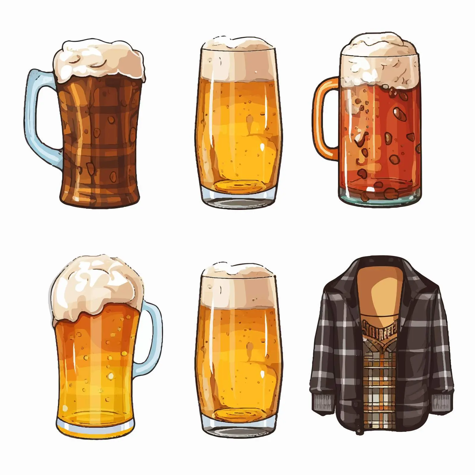 Beer Glass Logo and Shirt Vector Design – free craft beer image from Dotvec