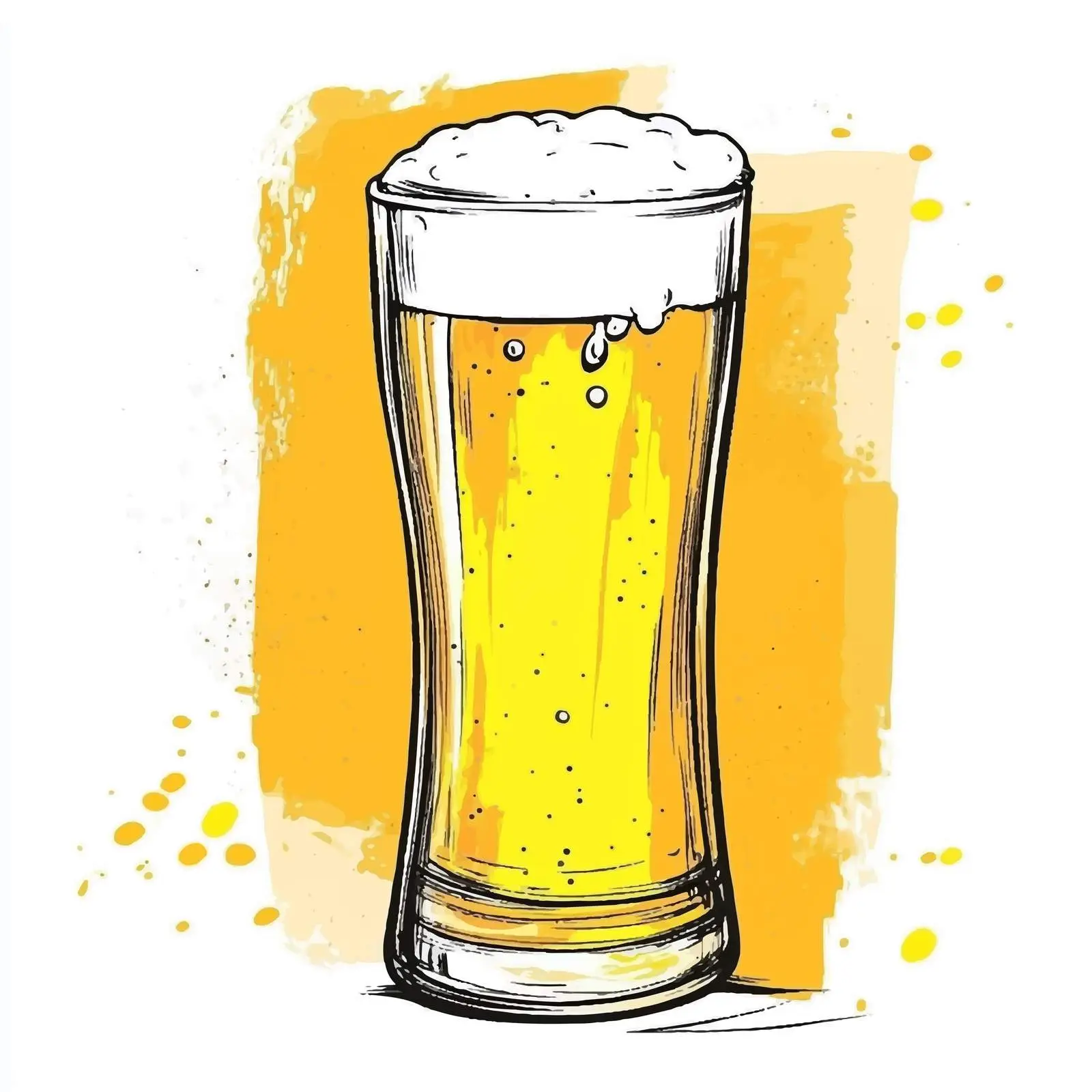 Hand-Drawn Beer Glass Sketch — free download from Dotvec