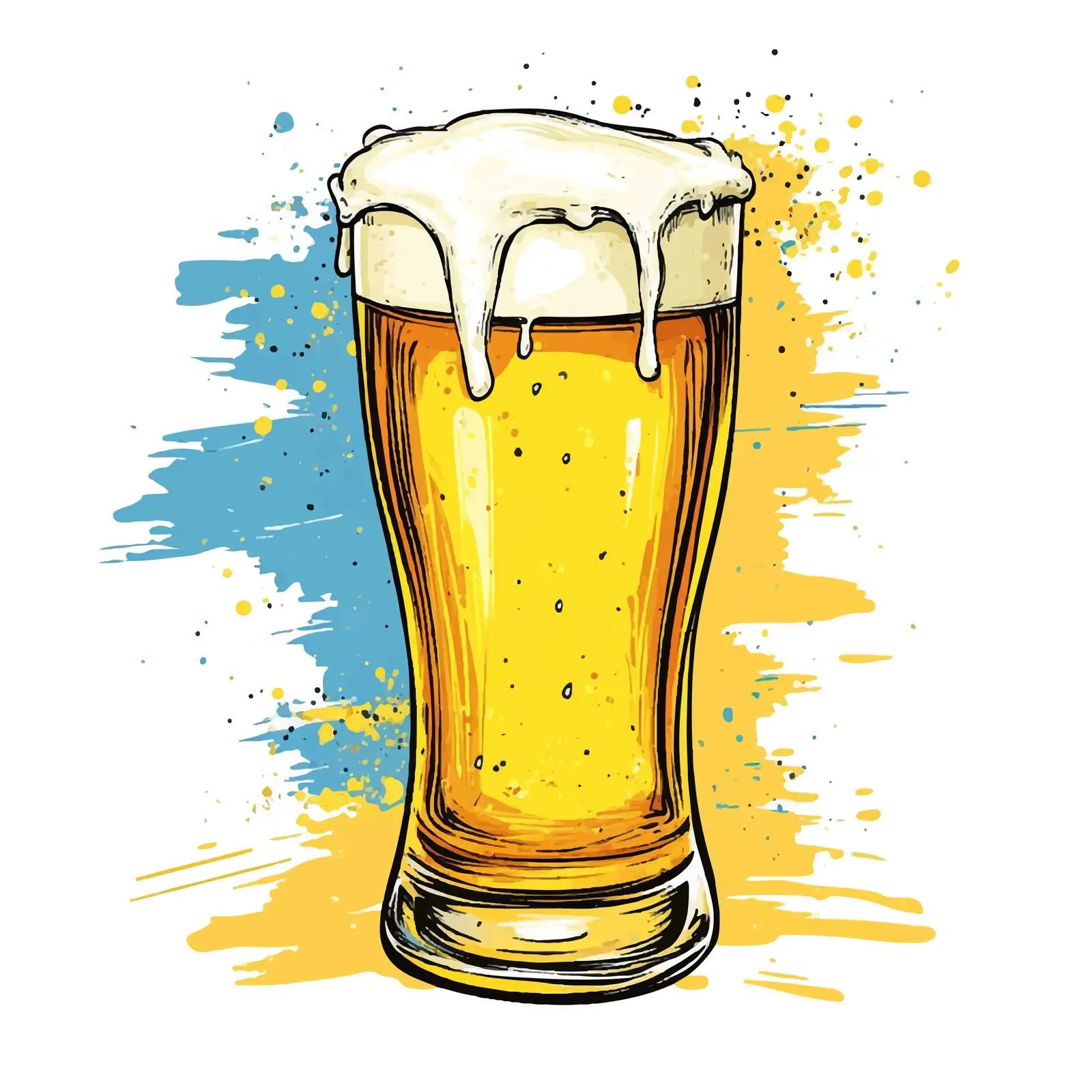 Hand-Drawn Beer Glass Sketch – free craft beer image from Dotvec