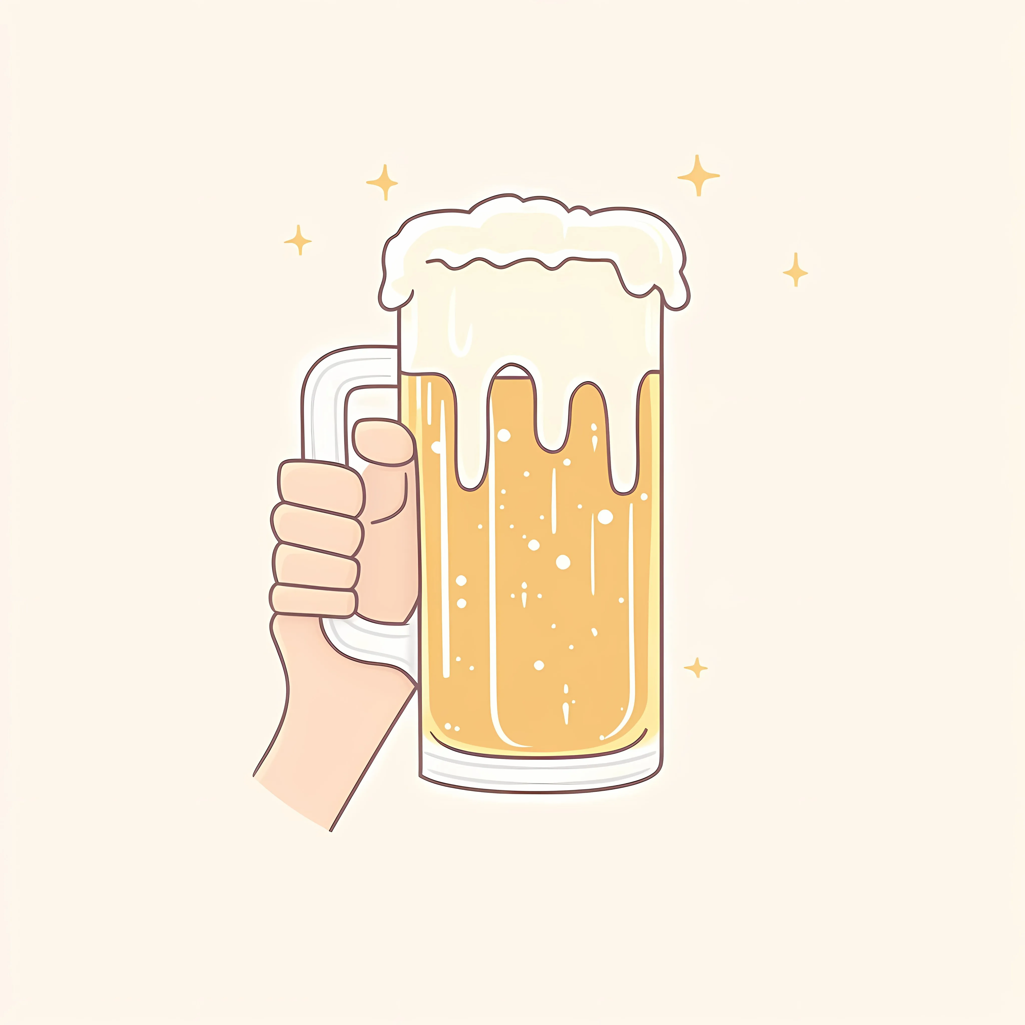 Hand Drawn Cartoon Beer Mug Vector Illustration – free craft beer image from Dotvec