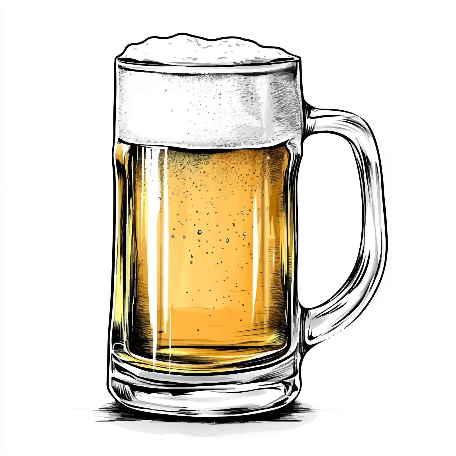 Hand-Drawn Beer Mug Vector Illustration — free download from Dotvec