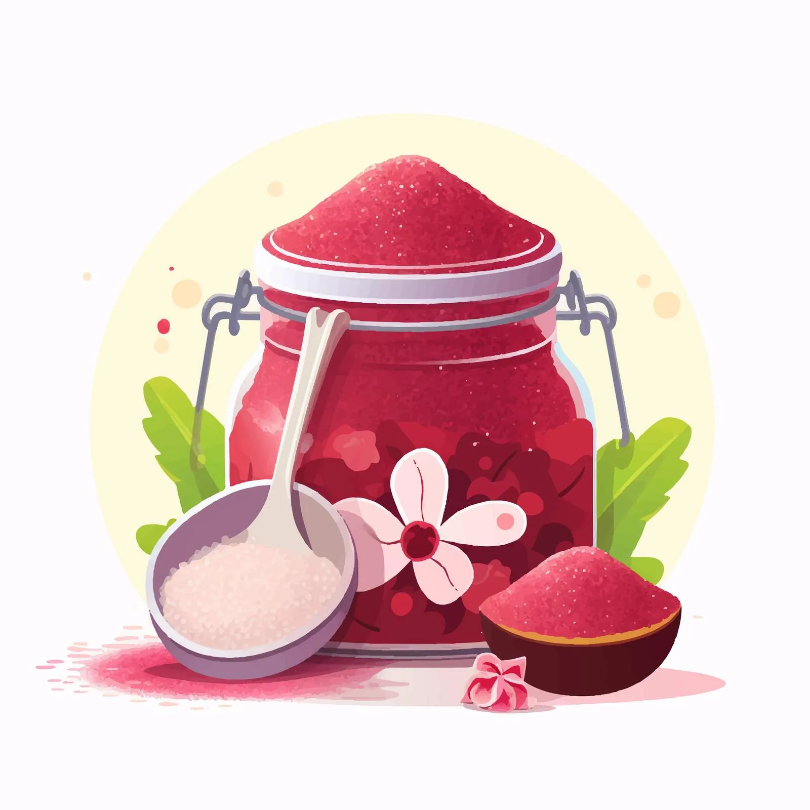 Beet Sugar Sand Powder in Glass Jar — free download from Dotvec
