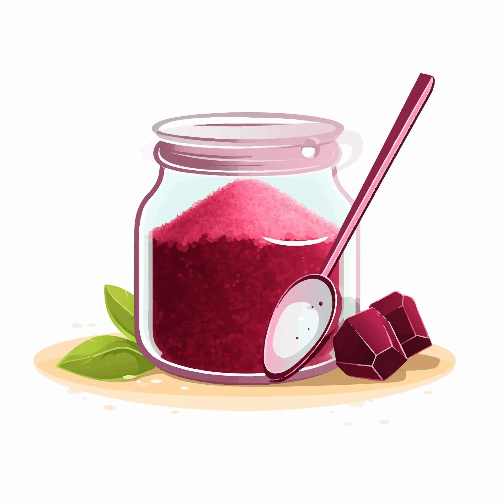 Beet Sugar Sand Powder in Glass Jar — free download from Dotvec