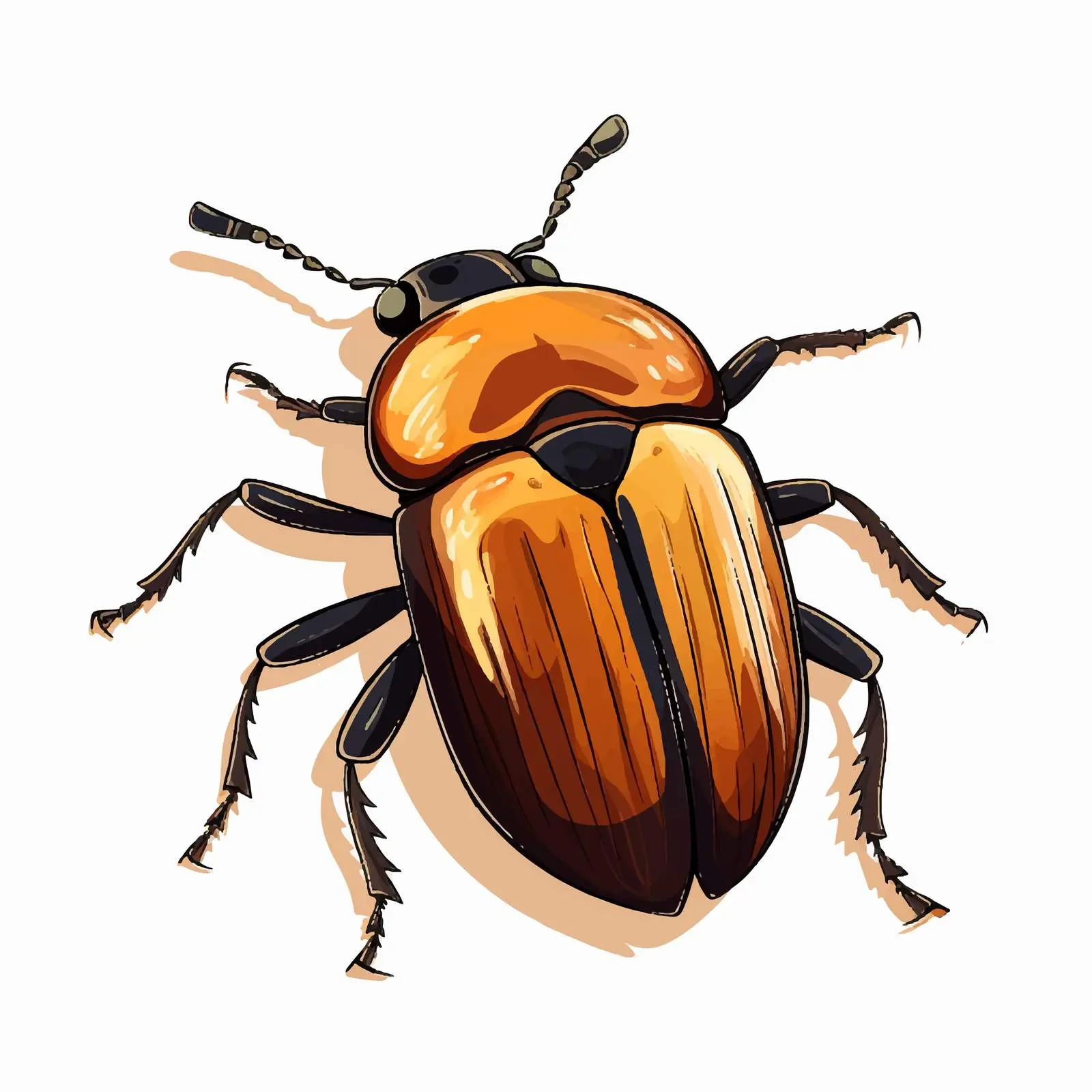 Cartoon Beetle Vector Sketch Illustration – free modern vector art image from Dotvec